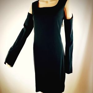 Helmut Lang couture cold shoulder dress